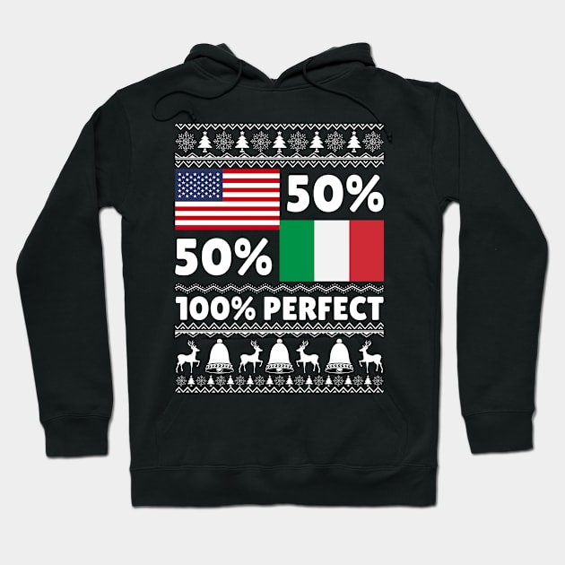 Italian American Flags Xmas Ugly Sweater Hoodie by salizhonpczxtee